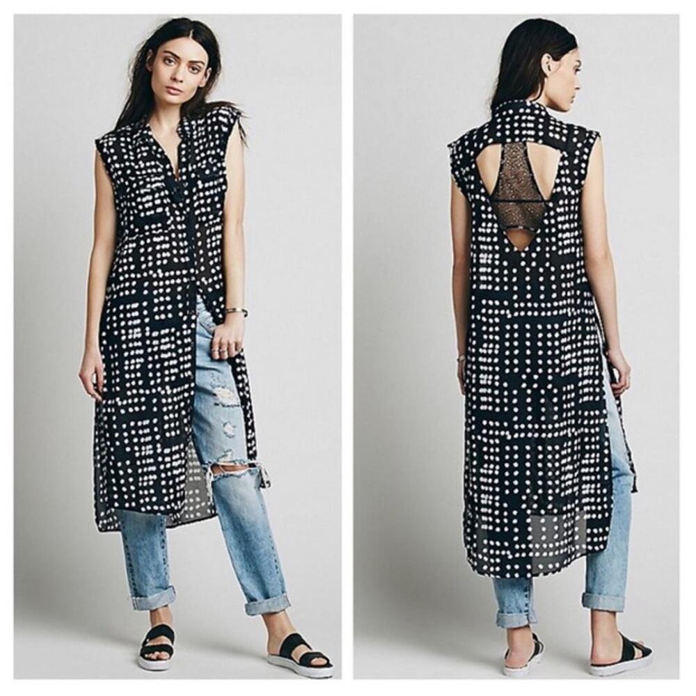 Free People Mercer Street Maxi Shirt Dress Size Small
